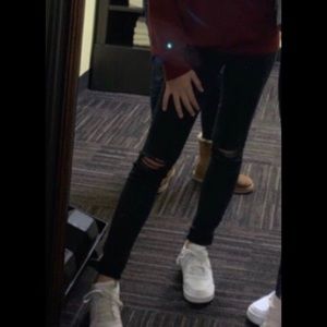 “empyre” black ripped jeans